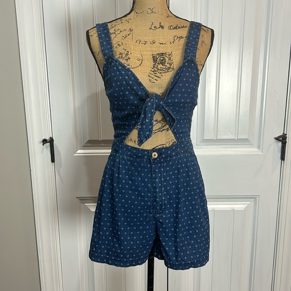 Free People Take Me Somewhere Romper Jumper Printed Overall XS - Picture 2 of 10